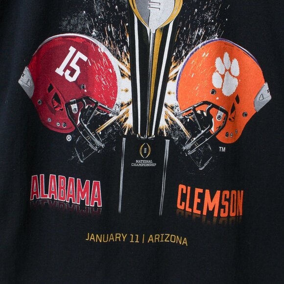 Alabama Football Shirt Men 2XL Black 2016 Championship Game Tee - Picture 7 of 9